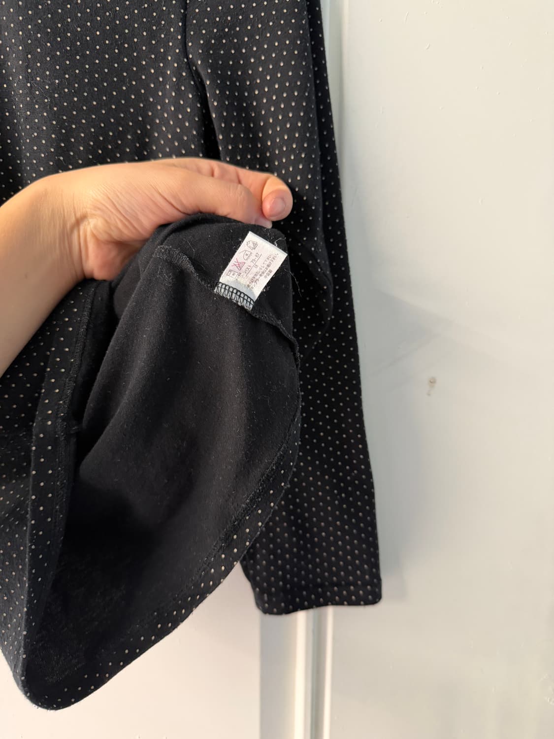 일본빈티지 도트 레이어드 롱슬리브 상품이미지7