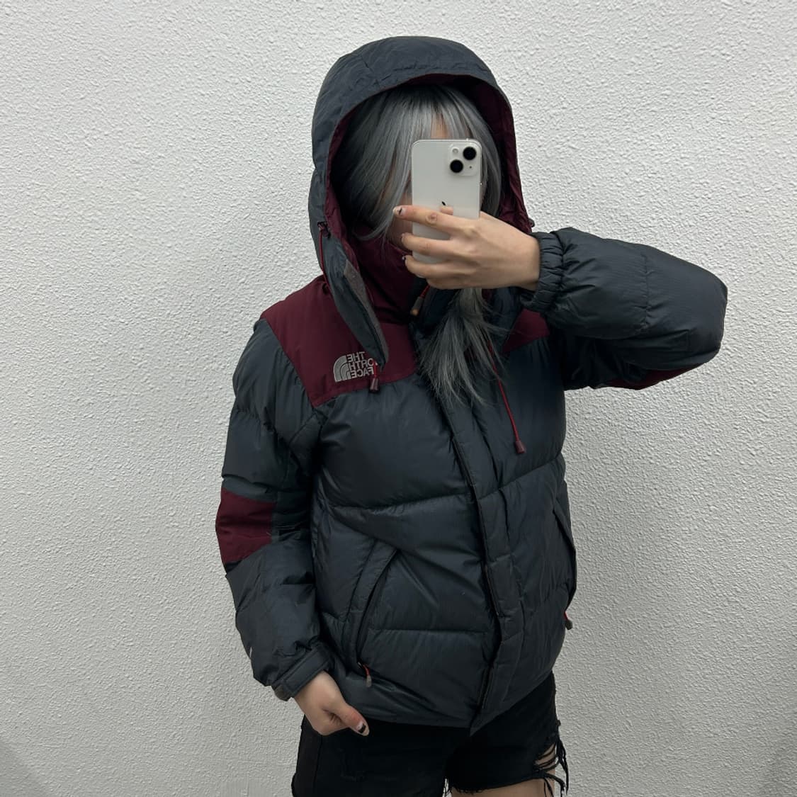 노스페이스 윈드스토퍼 그레이 패딩 95 상품이미지2