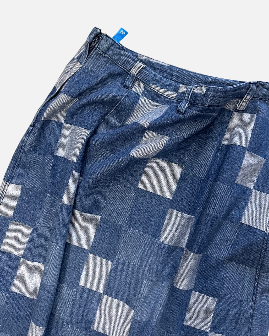 square pattern denim skirt 상품이미지2