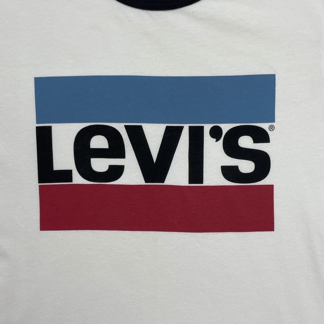 LEVI'S 빅로고 링거 반팔티 화이트 90 상품이미지2