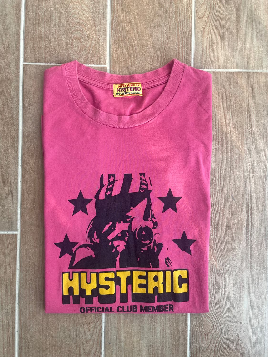 히스테릭 글래머 핑크 반팔 티셔츠 상품이미지2