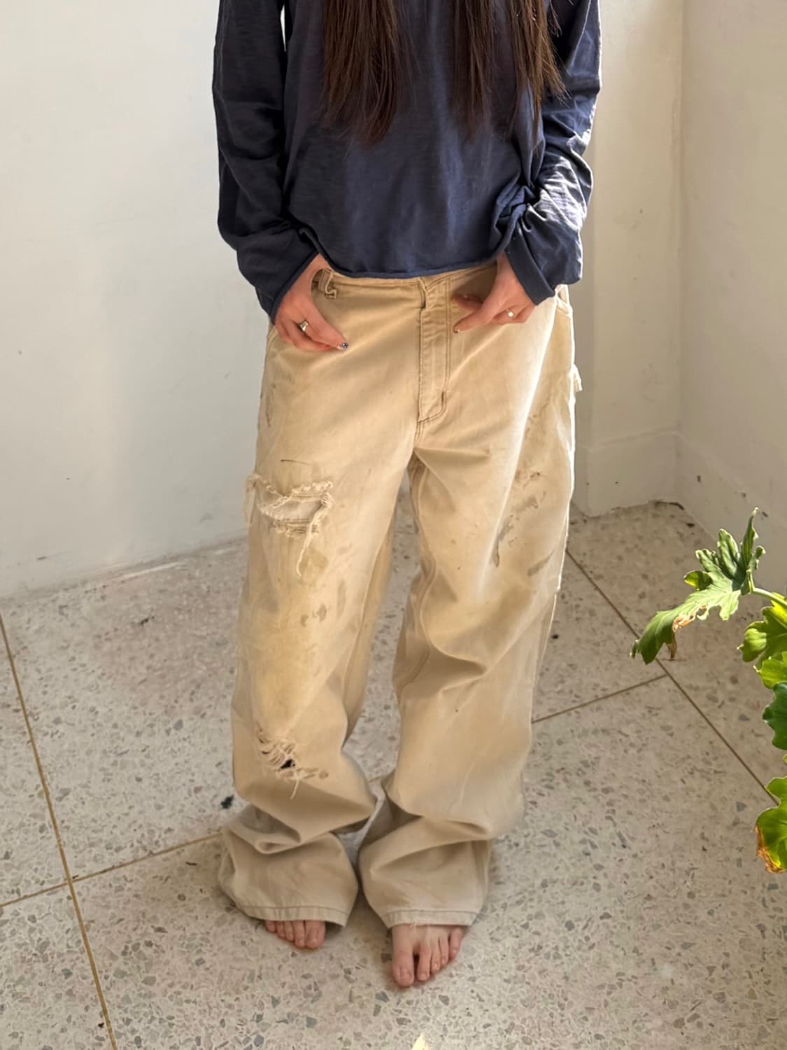 칼하트 워크팬츠 베이지 상품이미지1