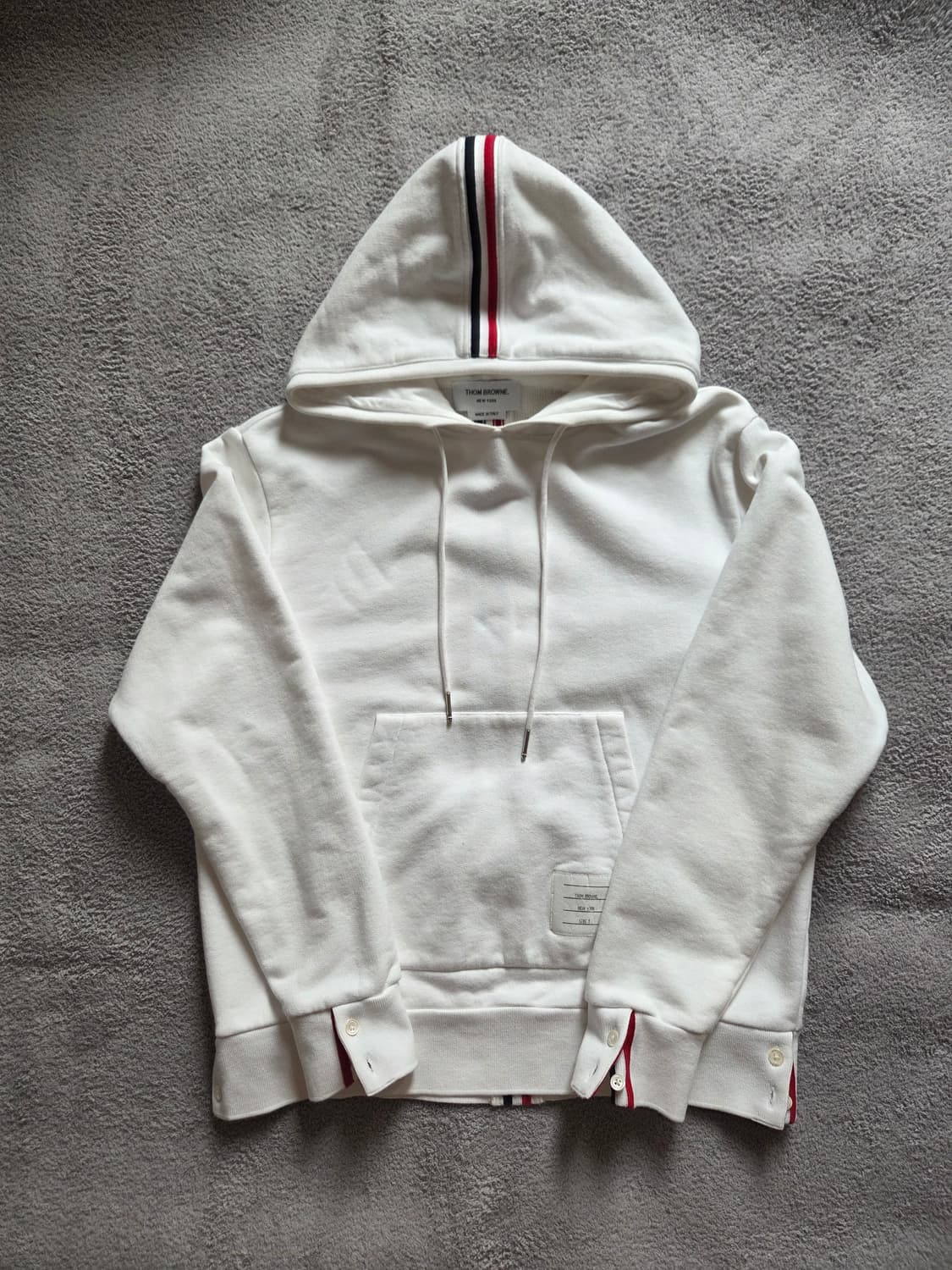 [정품] 톰브라운 백삼선 후드티 화이트 2 상품이미지1