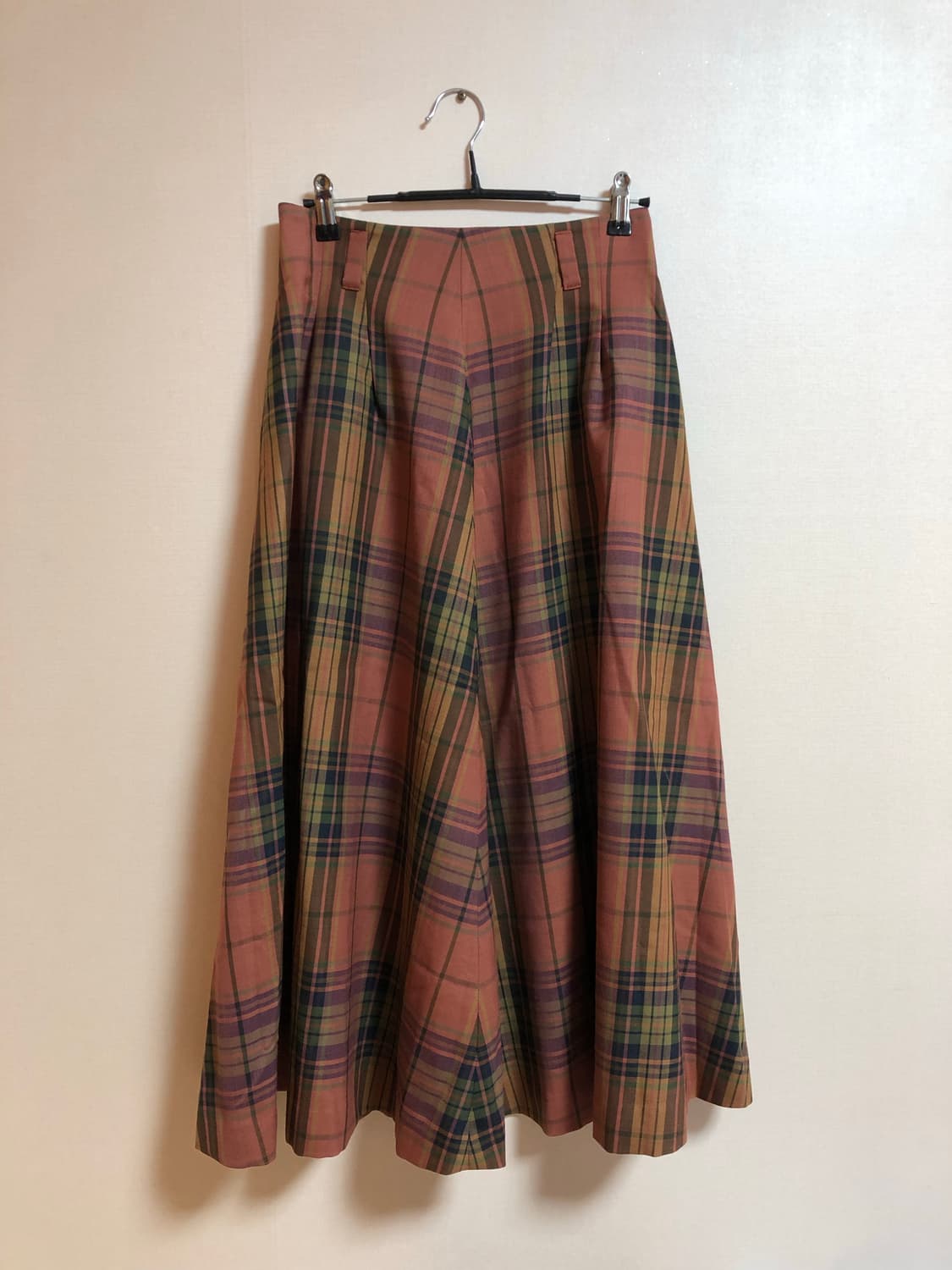 빈티지 체크 롱스커트 상품이미지2