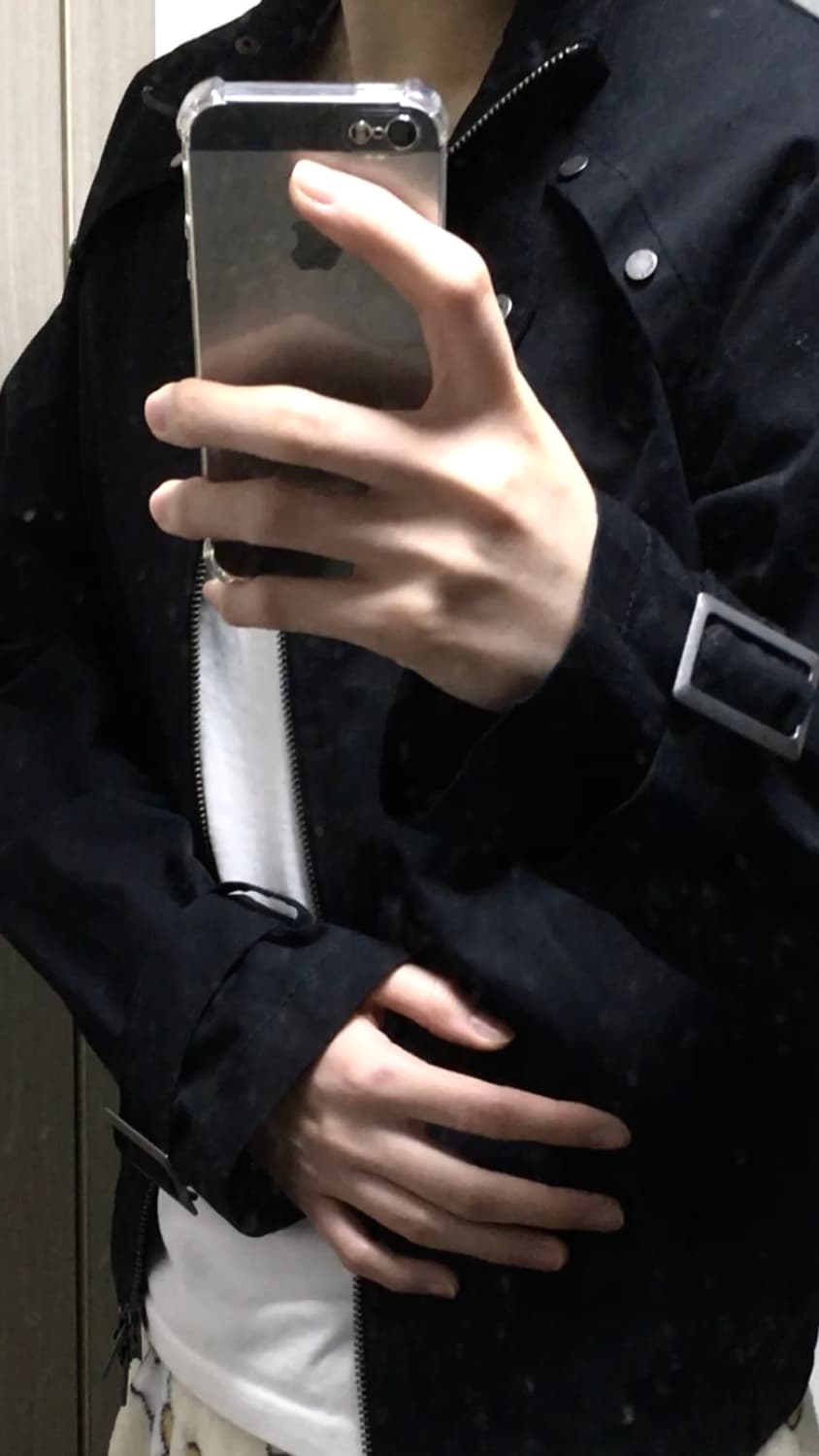 플레이스 스튜디오 하이넥 스탠다드 스트랩 비조 포인트 블루종 집업 자켓 상품이미지2