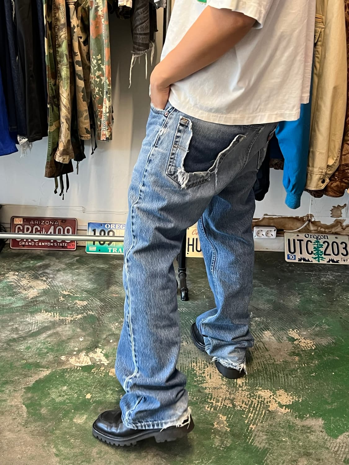 00's [36x32] 리바이스 517 빈티지 부츠컷 USA 데님 팬츠 상품이미지2