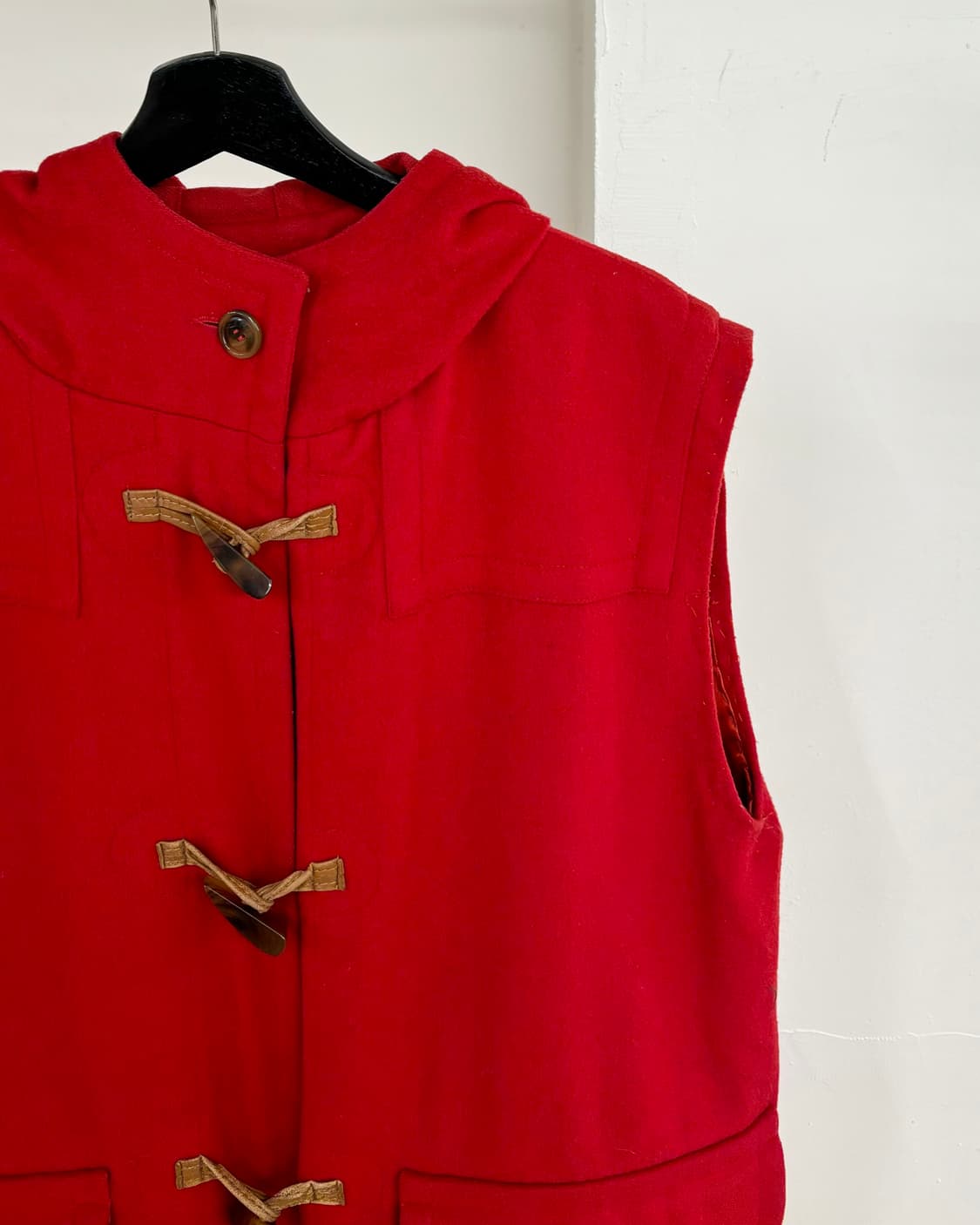 셀린느 레드 더블 코트 베스트 상품이미지4