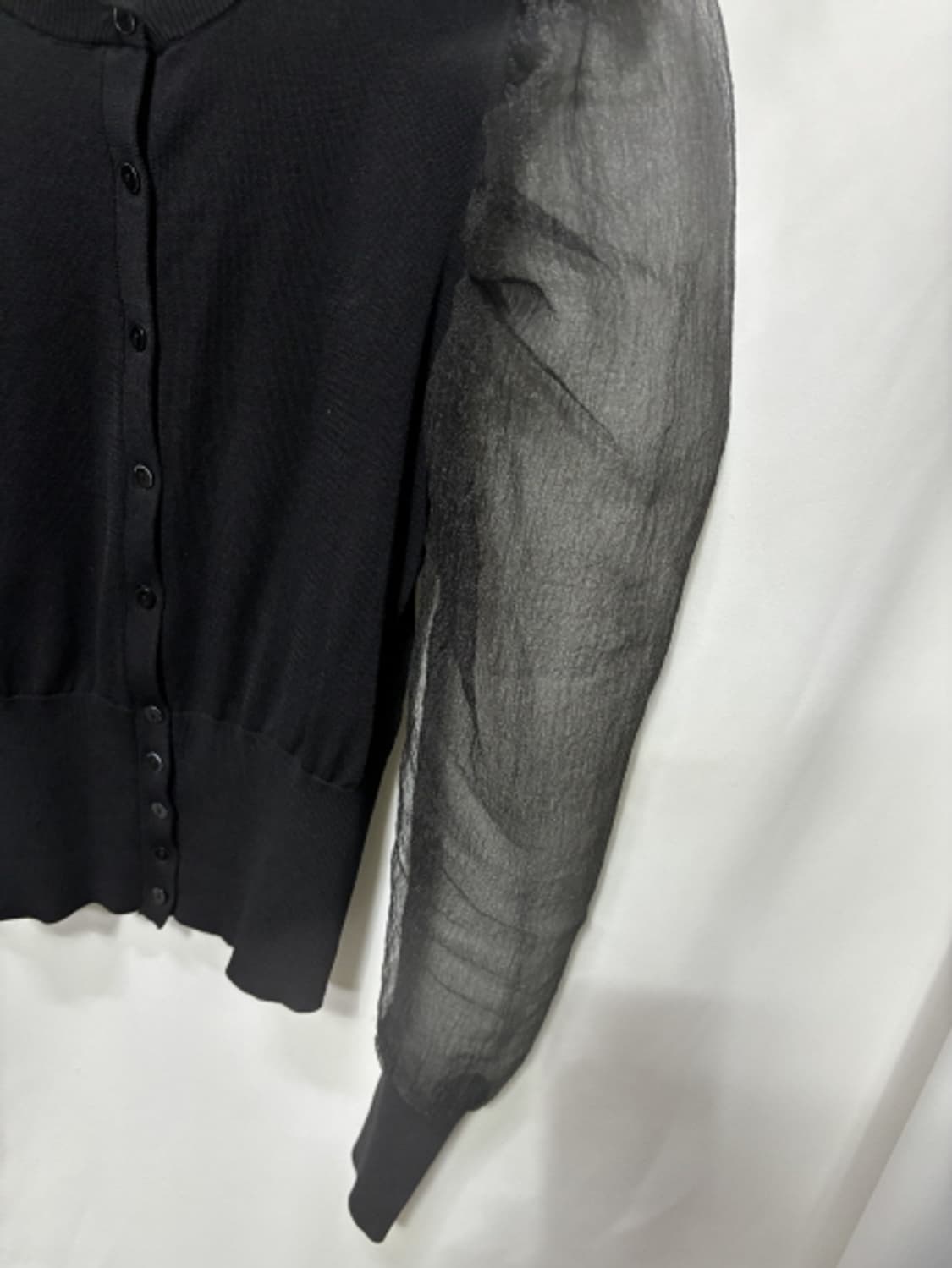 자라(ZARA)오간자 퍼프 슬리브 가디건 여성블라우스 상품이미지3