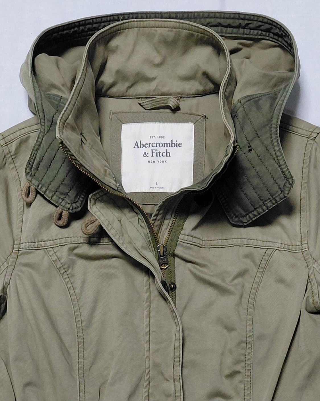 [L] 아베크롬비 여성 후드 야상 자켓 (카키) 상품이미지2