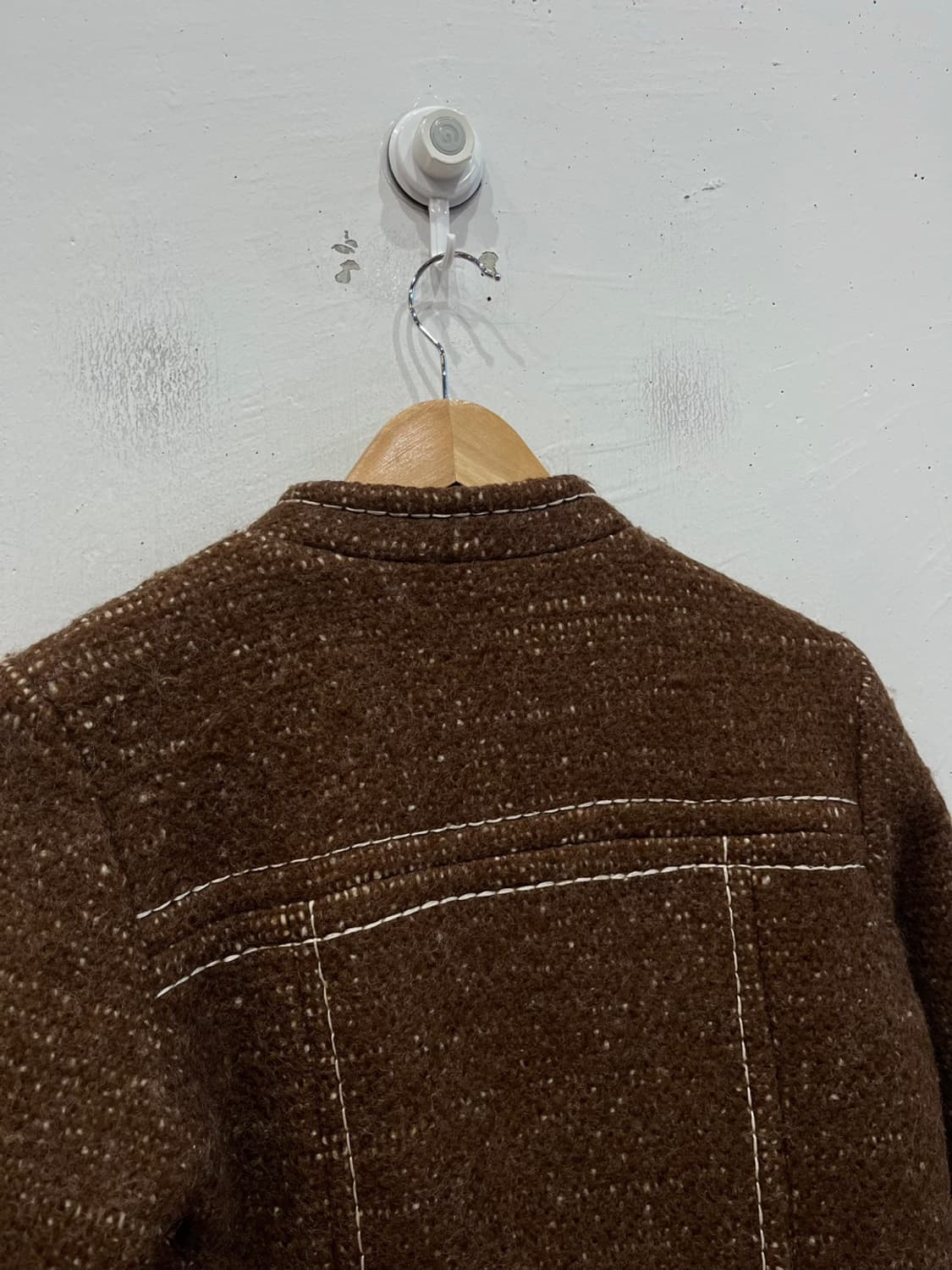 ZUCCA 주카 퓨어울 트위드 집업 자켓 MADE IN JAPAN 상품이미지5