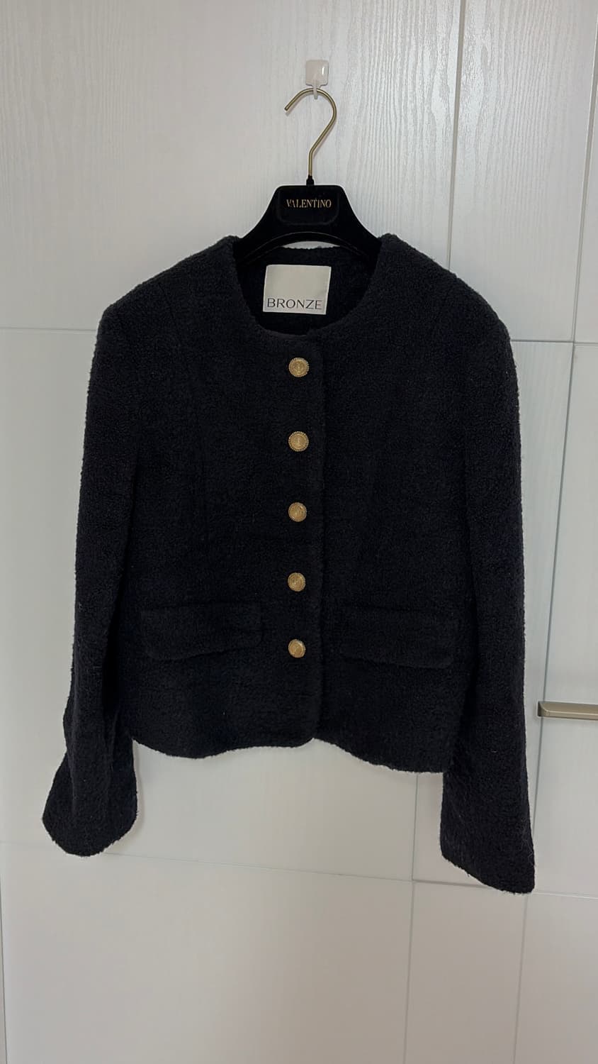 BRONZE 블랙 부클 트위드 자켓 44-55반 새상품 상품이미지4