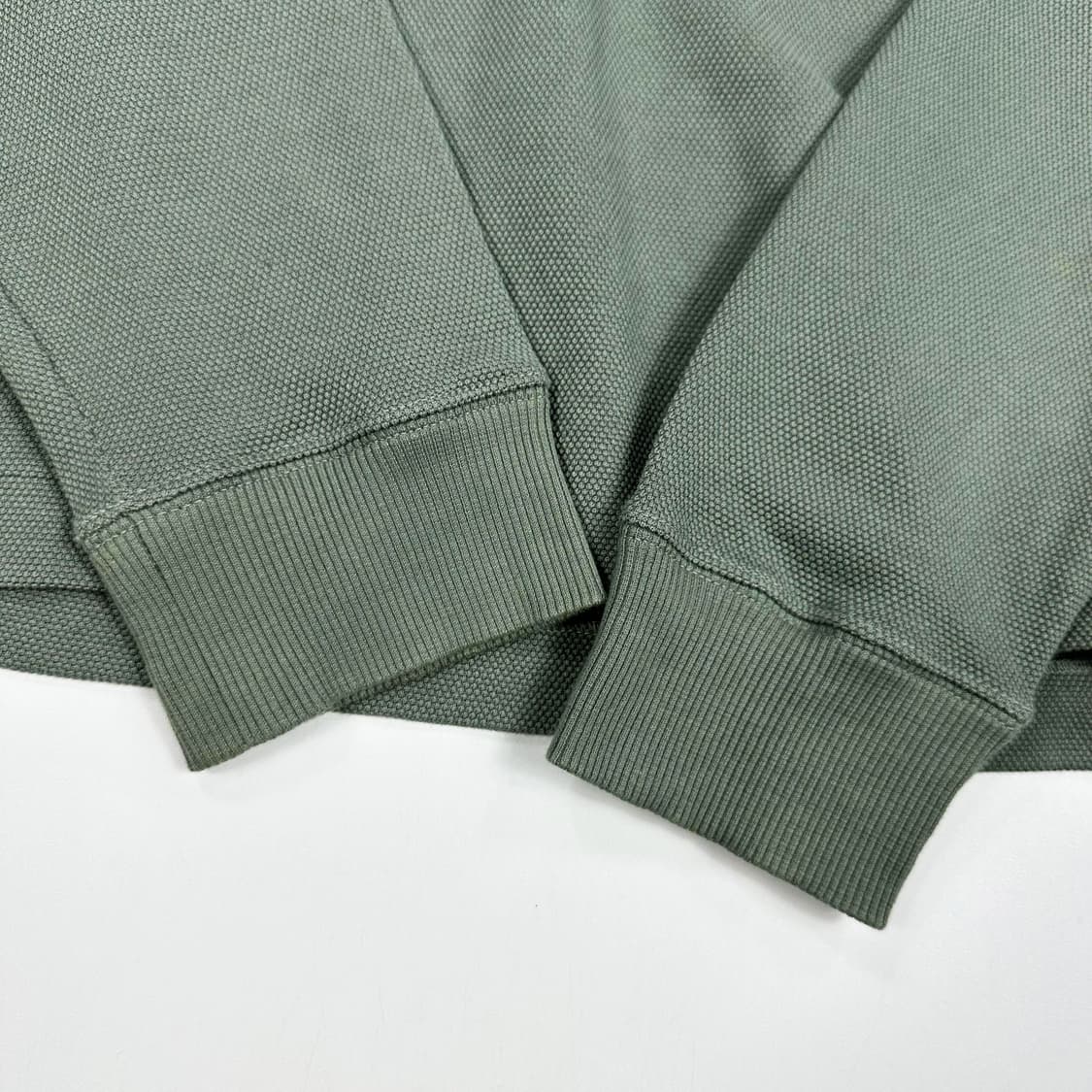 라코스테 크록 카키 화이트 카라 긴팔티셔츠 (XL) 상품이미지4