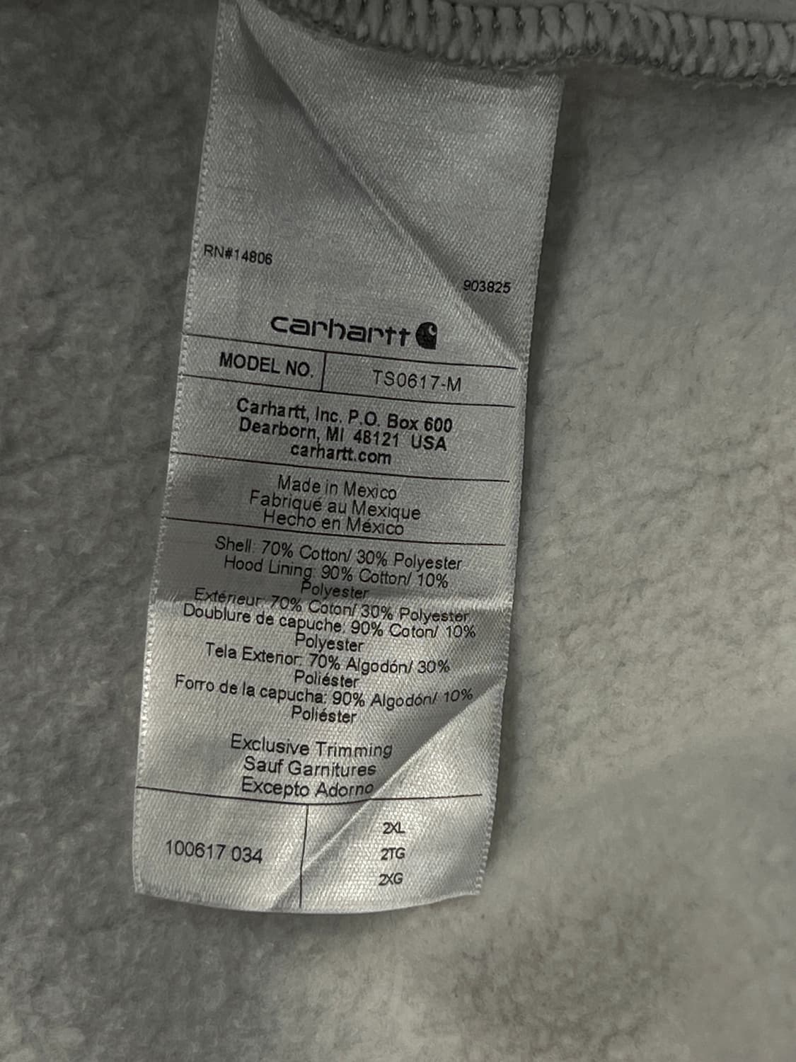 칼하트 레인디펜더 루즈핏 1/4 집업 후디 상품이미지6