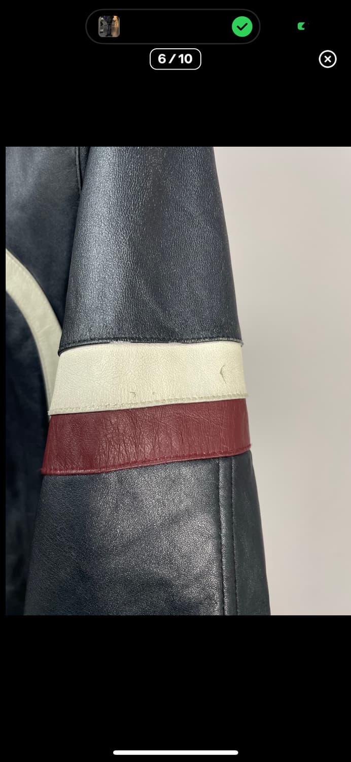 후부 빅로고 바이커 레더자켓 A2857 상품이미지6