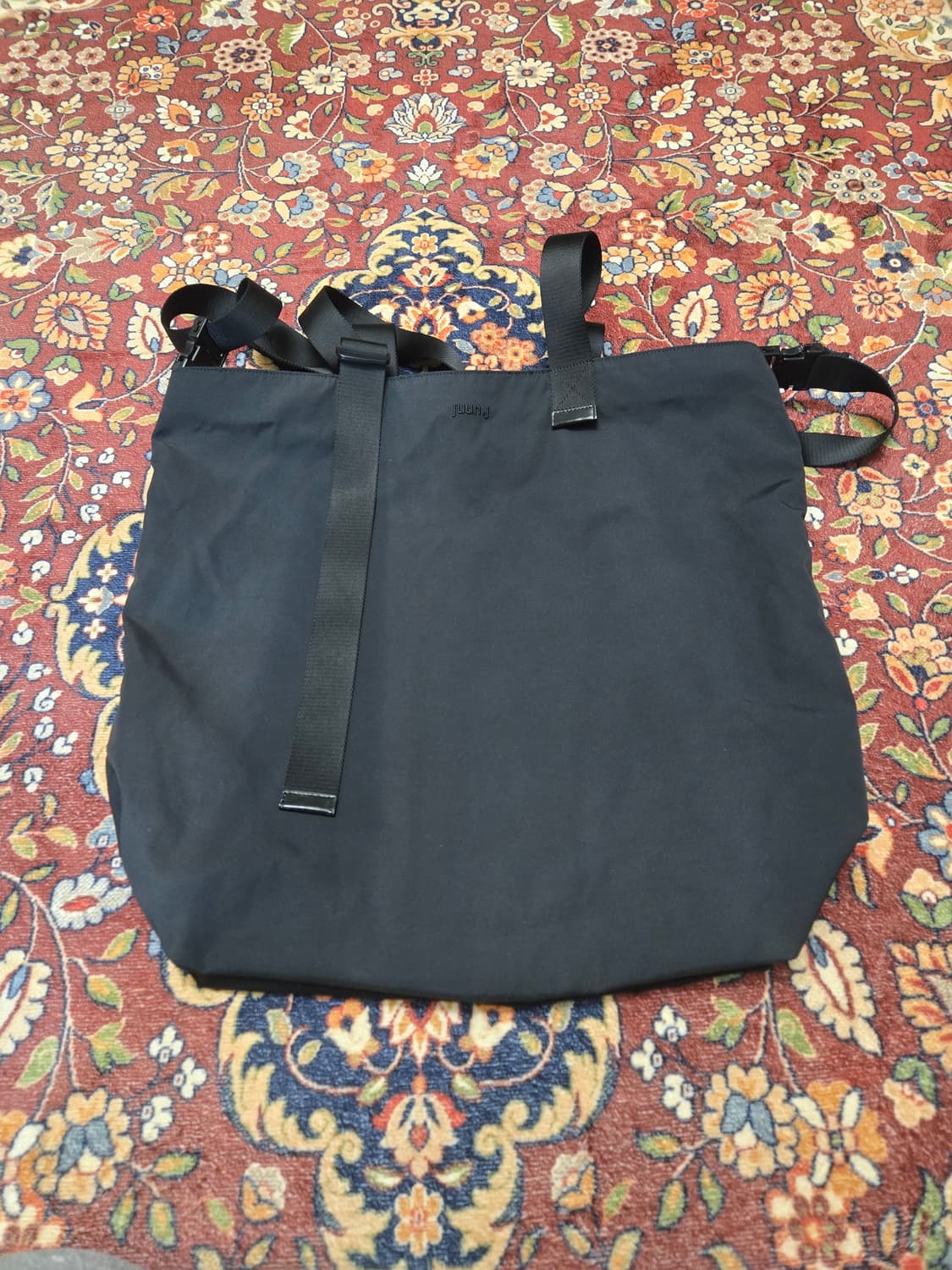 준지(Juun.J) 블랙 솔리드 투웨이 백 상품이미지1