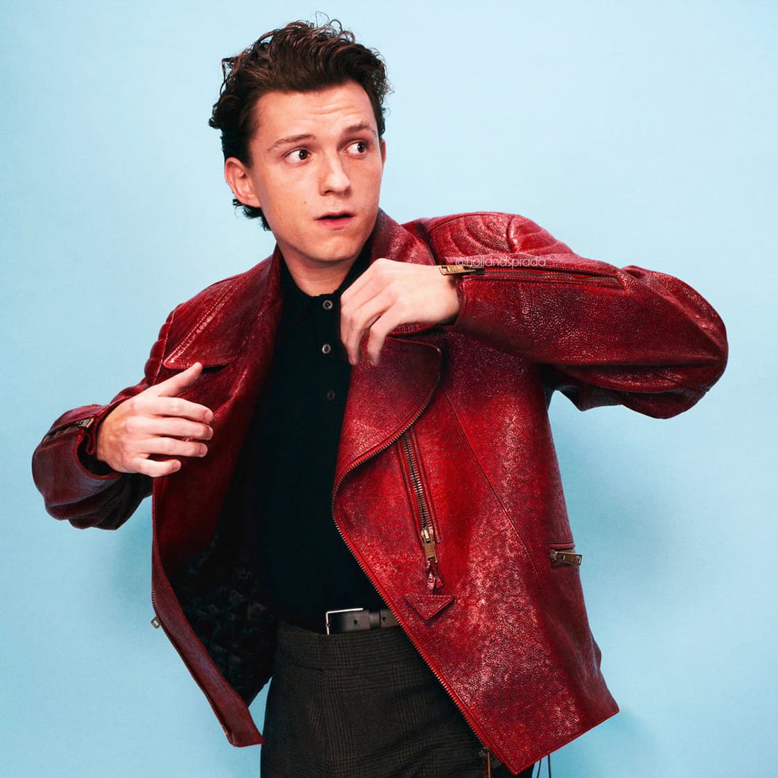 프라다 바이커 가죽 자켓 Prada Leather Biker Jacket 상품이미지3