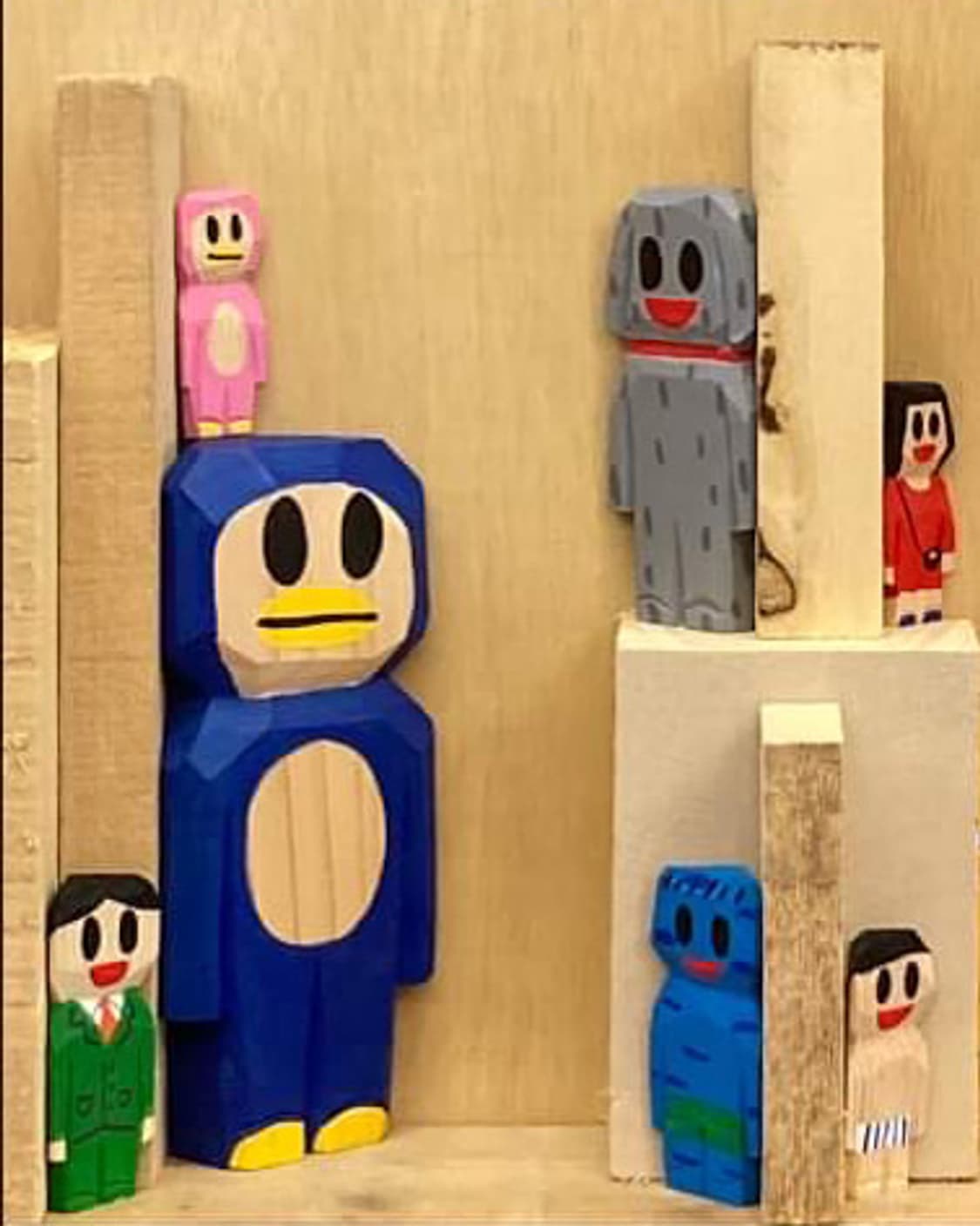 [켄지 무라바야시] 카도쨩(角ちゃん) L 원숭이 핸드메이드 우드카빙 상품이미지3