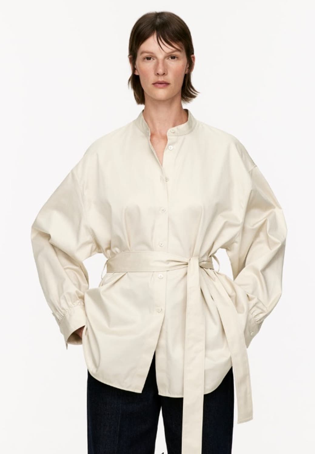 [새상품] ARKET 아르켓 타이 블라우스 아이보리 32 상품이미지2