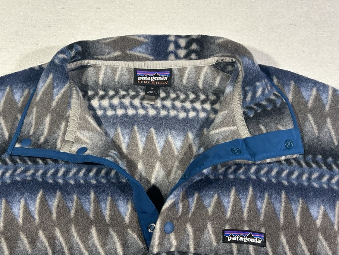 12FW 파타고니아 신칠라 스냅-T 블루/그레이 아즈텍 패턴 상품이미지4