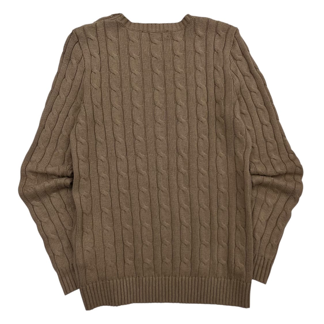 폴로 랄프로렌 숄더 버튼 베이지 꽈배기 니트 XS 상품이미지3