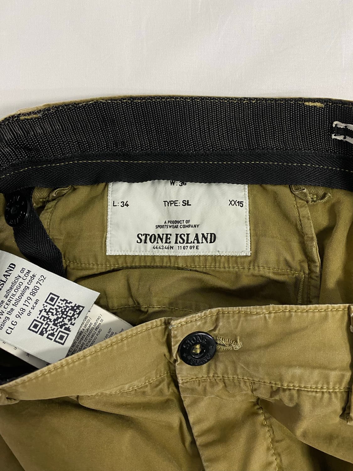 스톤아일랜드 와펜 카고 팬츠 36  상품이미지6