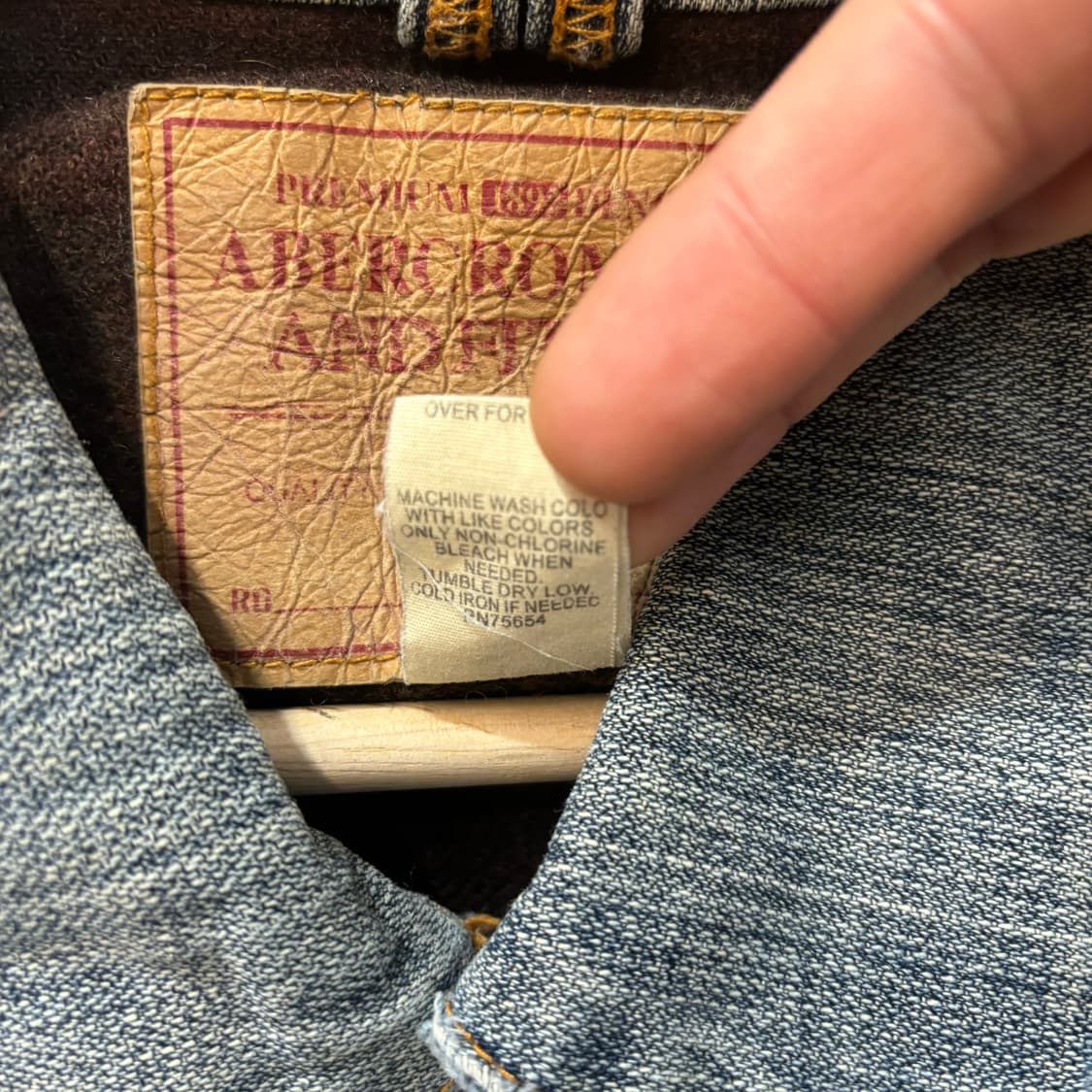 아베크롬비 빈티지 데님 워싱 트러커 자켓 L 상품이미지7