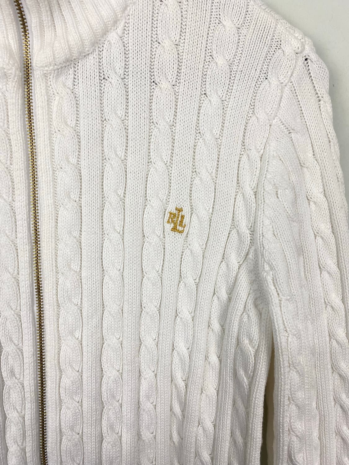 랄프로렌 폴로 꽈배기 니트 집업 M <666> 상품이미지3