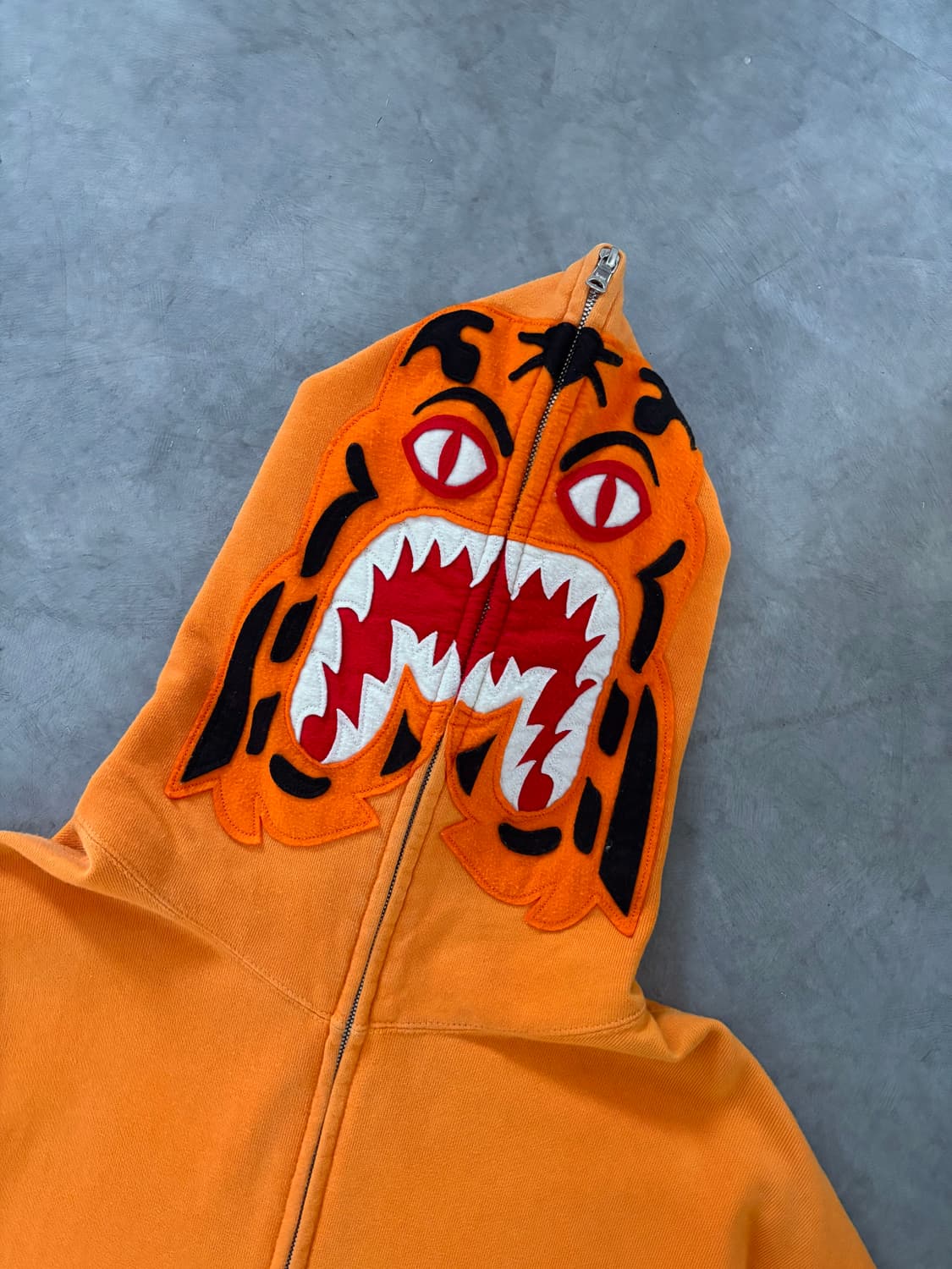 Bape 베이프 오렌지 타이거 샤크 풀 집업 상품이미지6