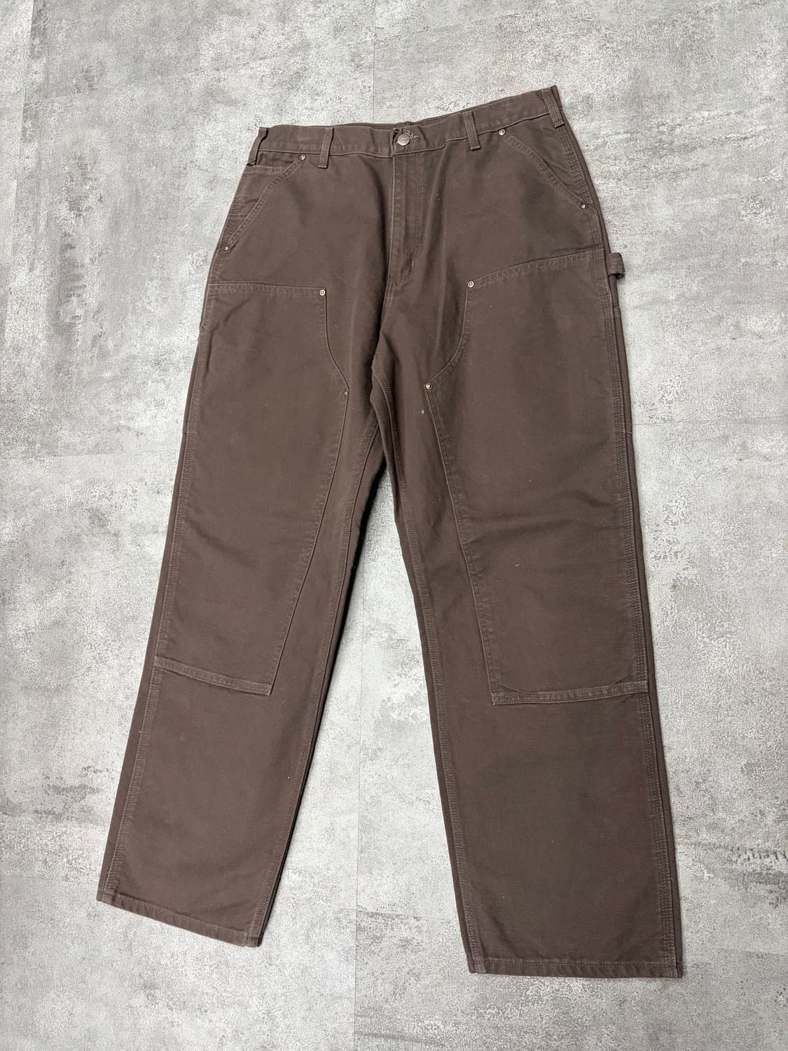 10s 칼하트 dkb 브라운 더블니 워크 팬츠 상품이미지3