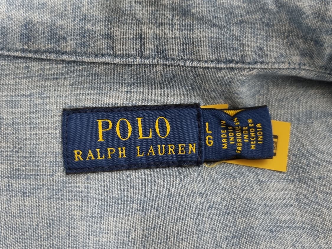 남성 여성 공용 2024 폴로 큐알 데님 청 긴팔 남방 셔츠 상품이미지10