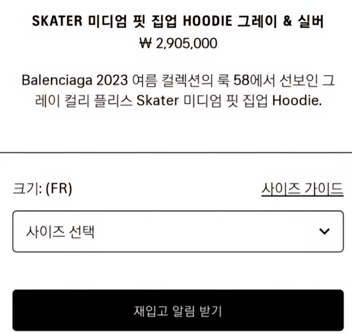 발렌시아가 그래피티 후드 집업 티셔츠 스케이타 상품이미지2