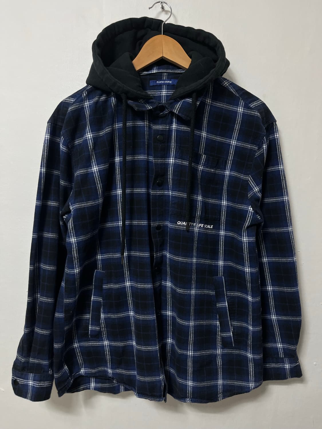 100 frank stone 루즈핏 후드 셔츠 남방 정품 상품이미지1