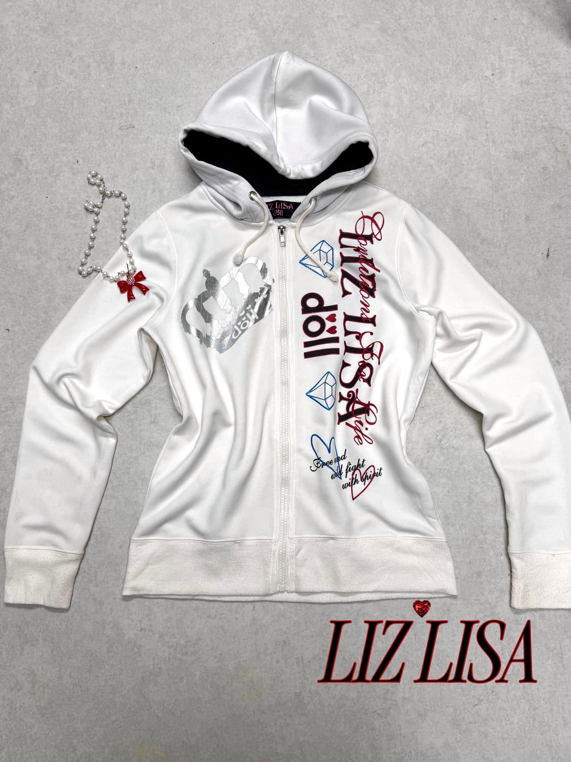 리즈리사 대장 갸루 글리터 후디 상품이미지1