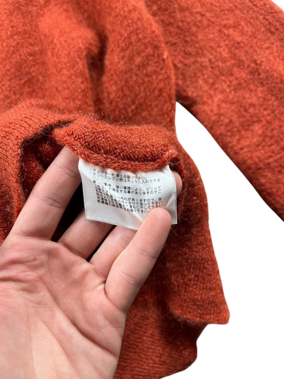 KATHRINE HAMNETT LONDON 주황색 컬러 모헤어 니트  상품이미지4