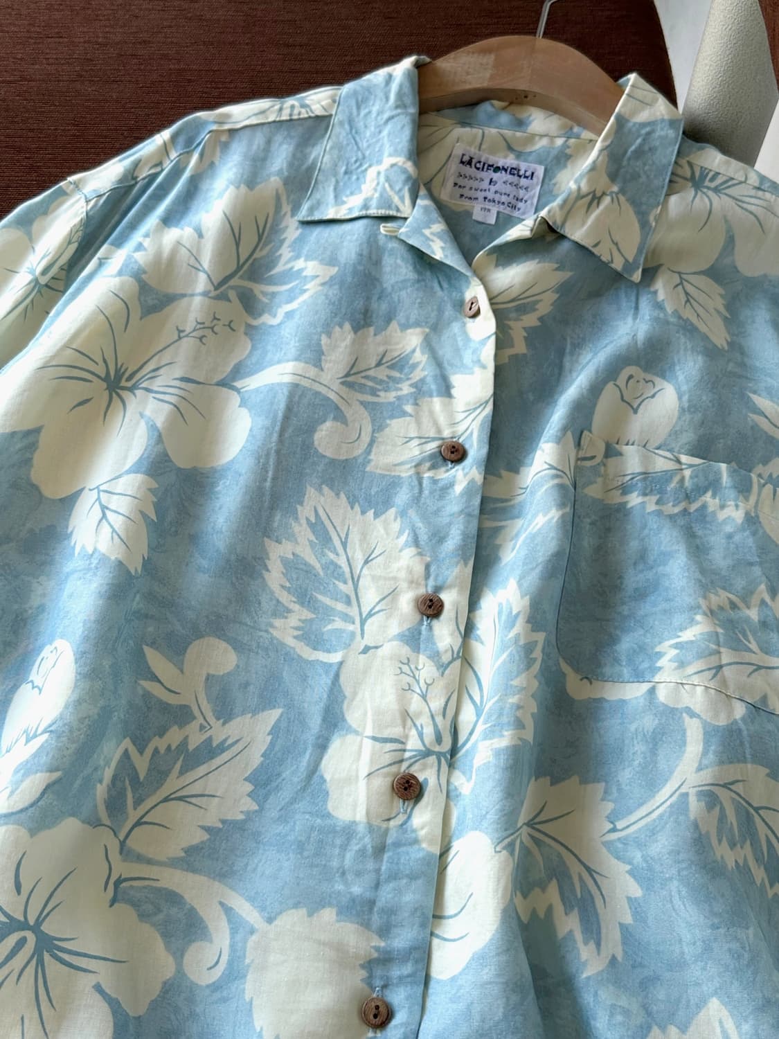 100% rayon design patterned H/S shirt 상품이미지3