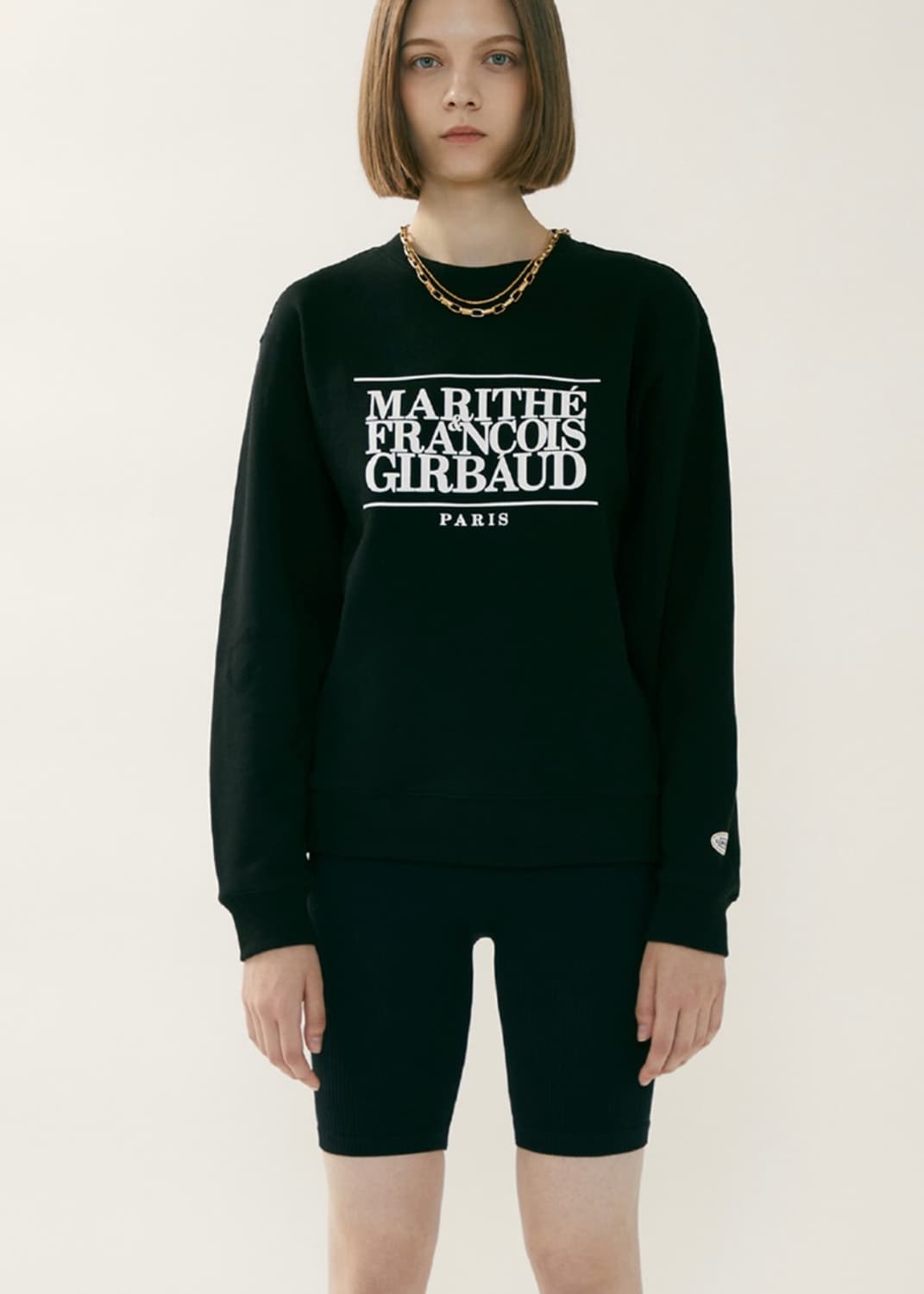 마리떼 프랑소와저버 기본 맨투맨 블랙 상품이미지4