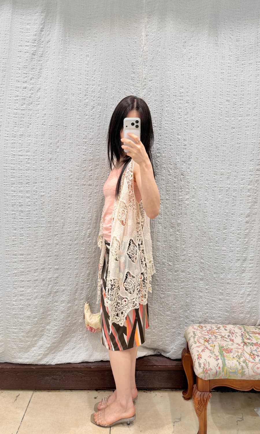 Vintage lace crochet cardigan 상품이미지3