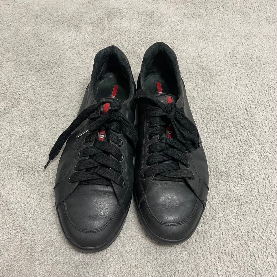 285) 프라다 스포츠 레더 사이드 로고 스니커즈 신발 상품이미지4