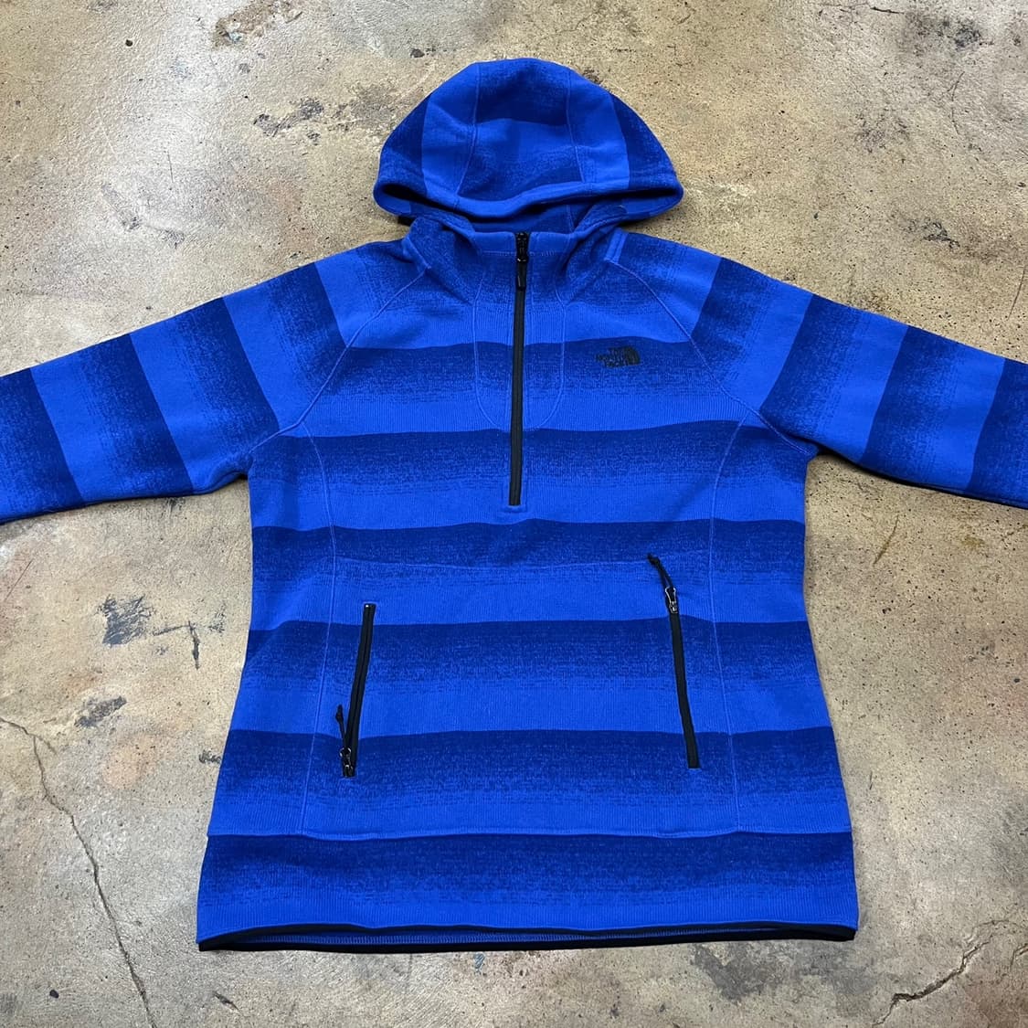 [정품/L] 노스페이스 블루 스트라이프 반집업 후드티 b15 상품이미지3