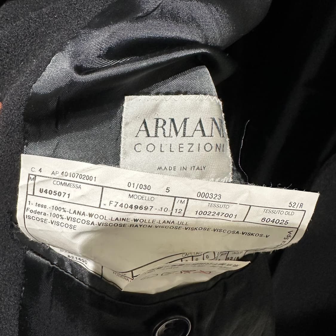 아르마니 꼴레지오니 라나울 싱글카라 코트 상품이미지7