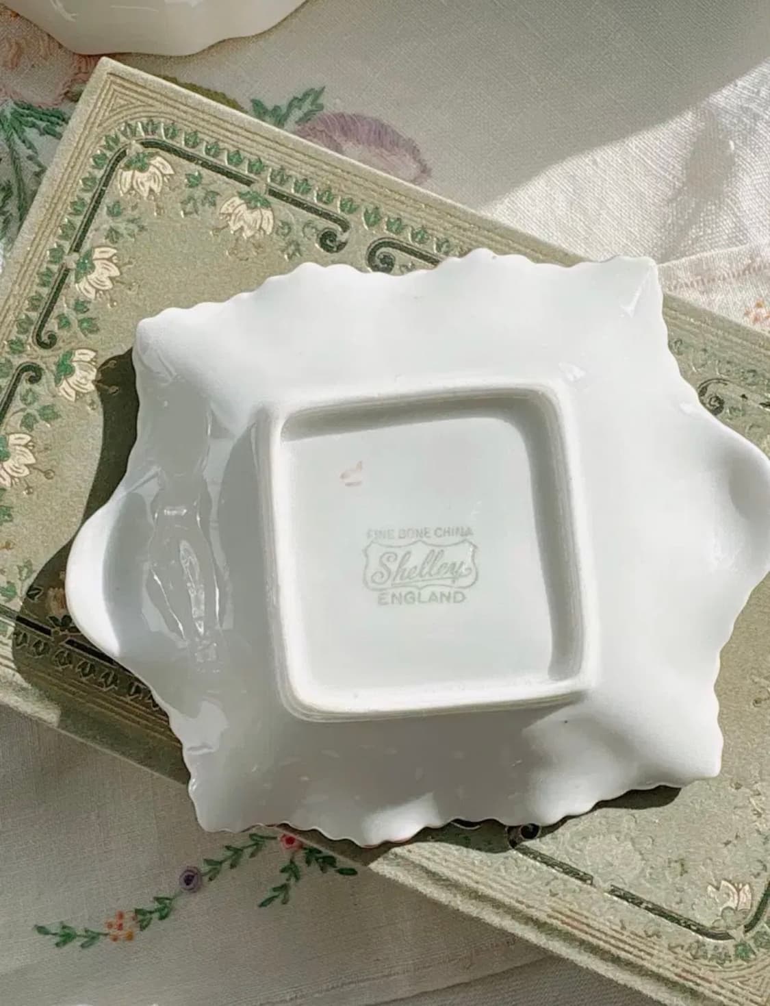 영국 빈티지 쉘리 핑크 핀접시 상품이미지2