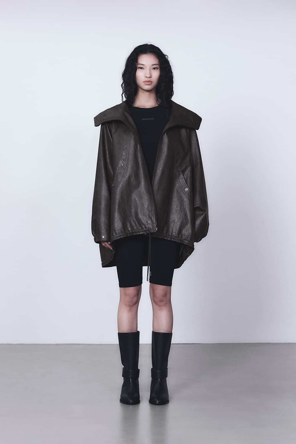 트리밍버드 Over Fit Hoodie Leather Jumper 상품이미지1