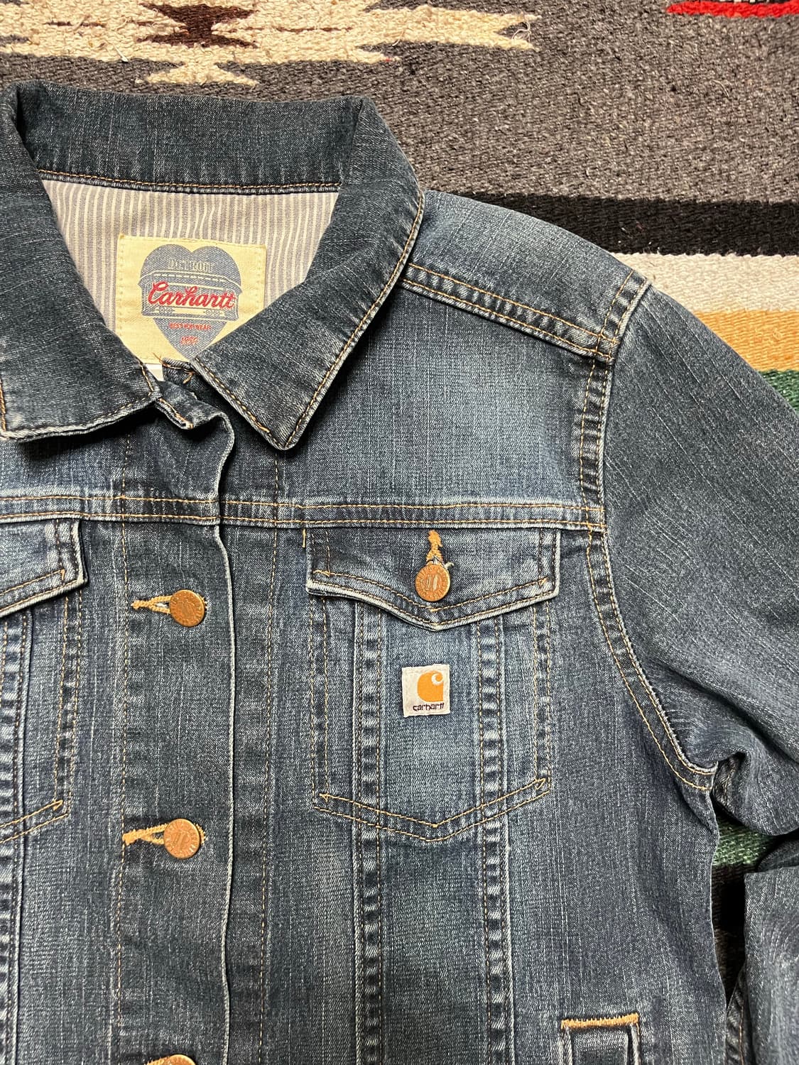 Carhartt heart button detroit denim jack 상품이미지2