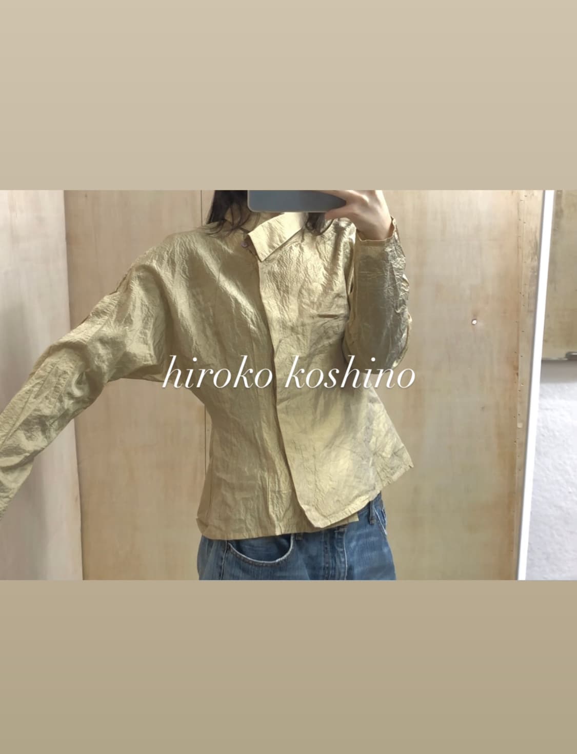 [직수입] 빈티지 hiroko koshino 블라우스 자켓 골드 상품이미지3