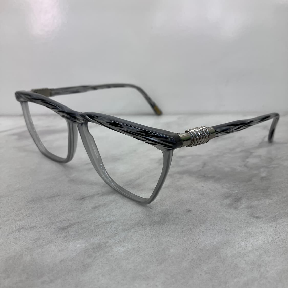 C04 베르사체 VERSACE 지브라 그레이 스퀘어 뿔테 안경 상품이미지8