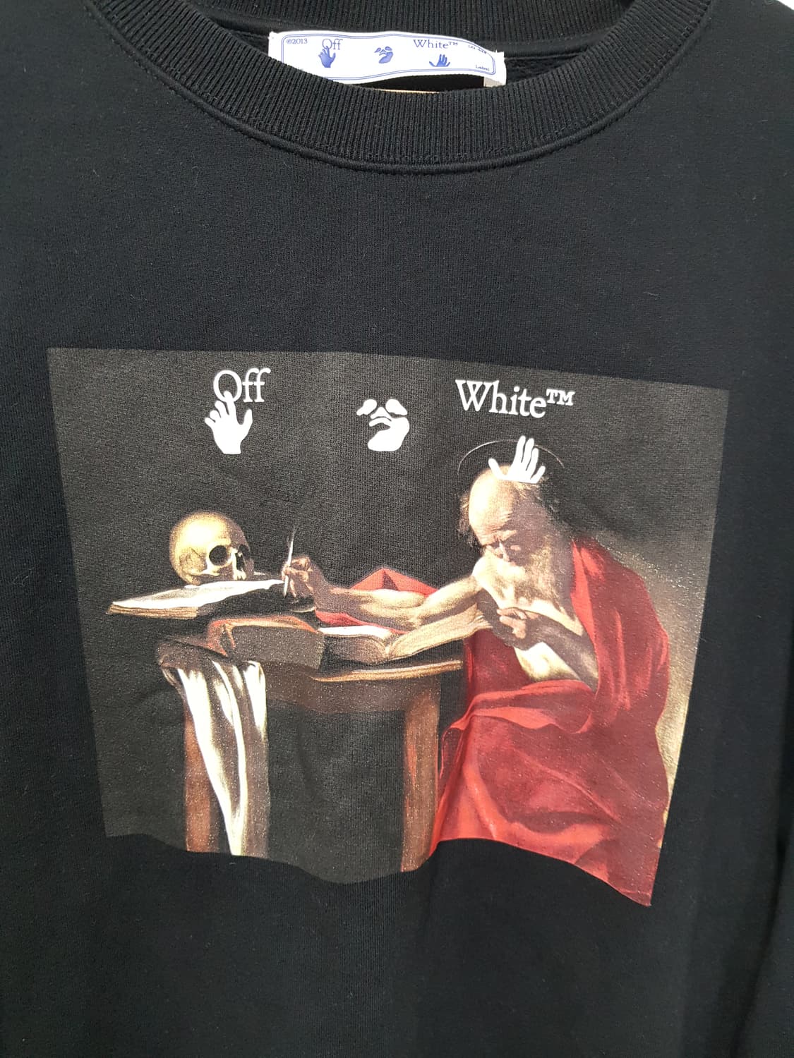 [xxl/정품] 오프화이트 카라바조 블랙 맨투맨 티셔츠 상품이미지2