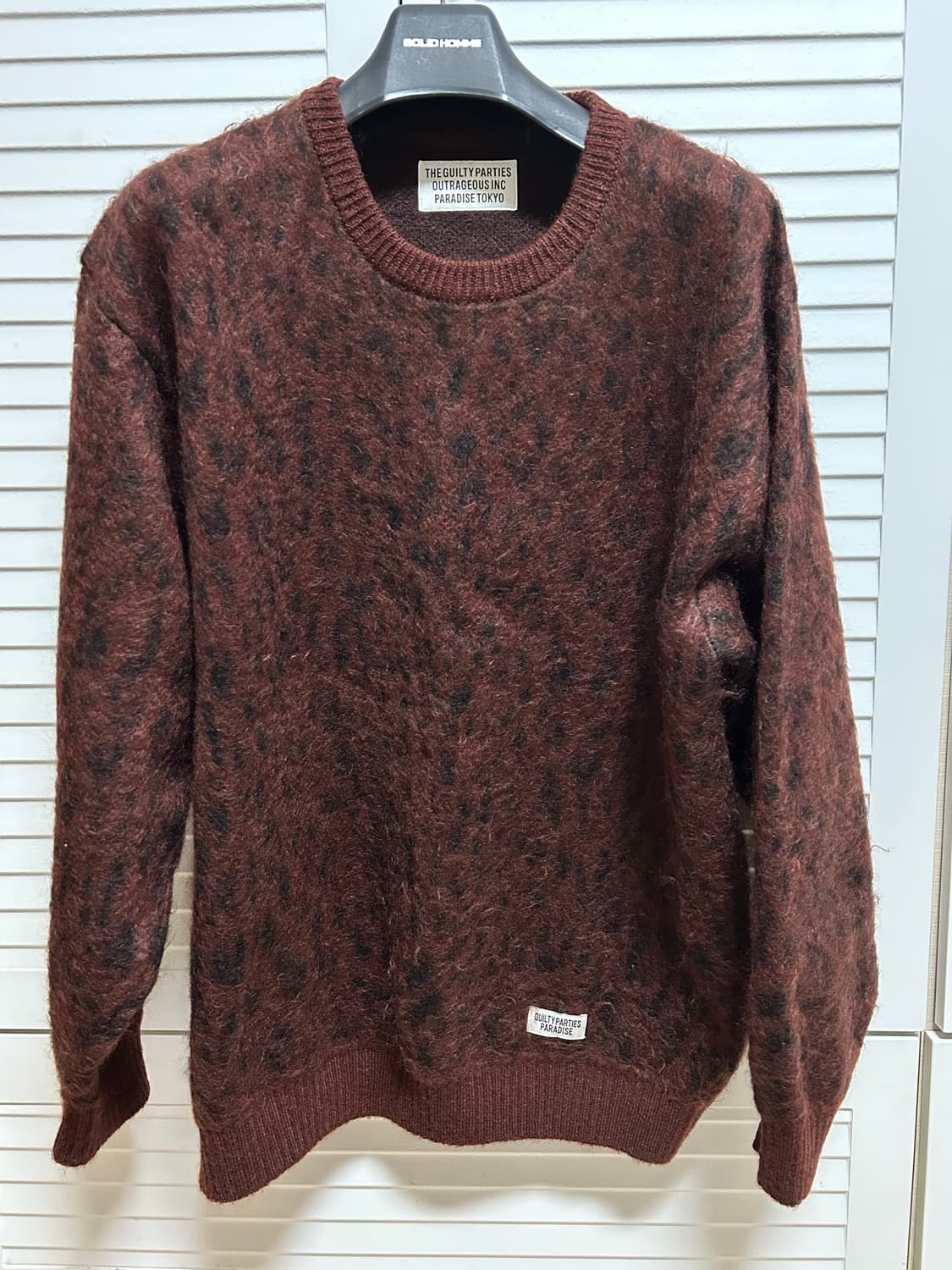 와코마리아 레오파드 모헤어 니트 브라운 L 상품이미지1