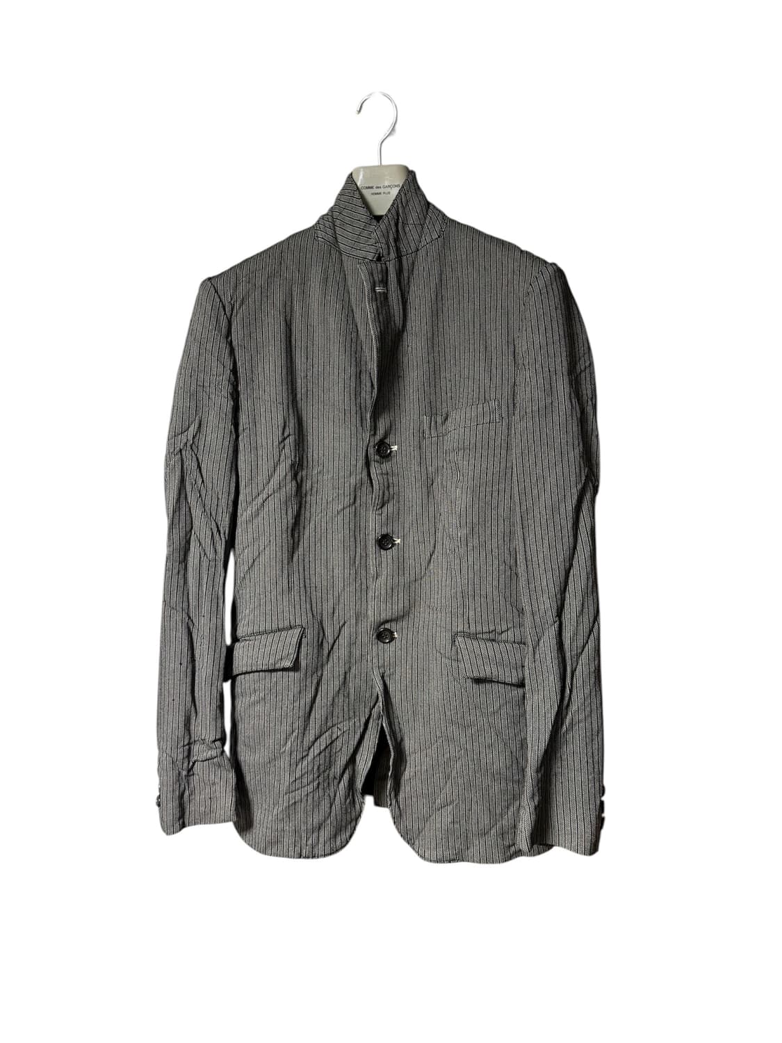 꼼데가르송 옴므 폴리 축융 스트라이프 자켓 상품이미지1