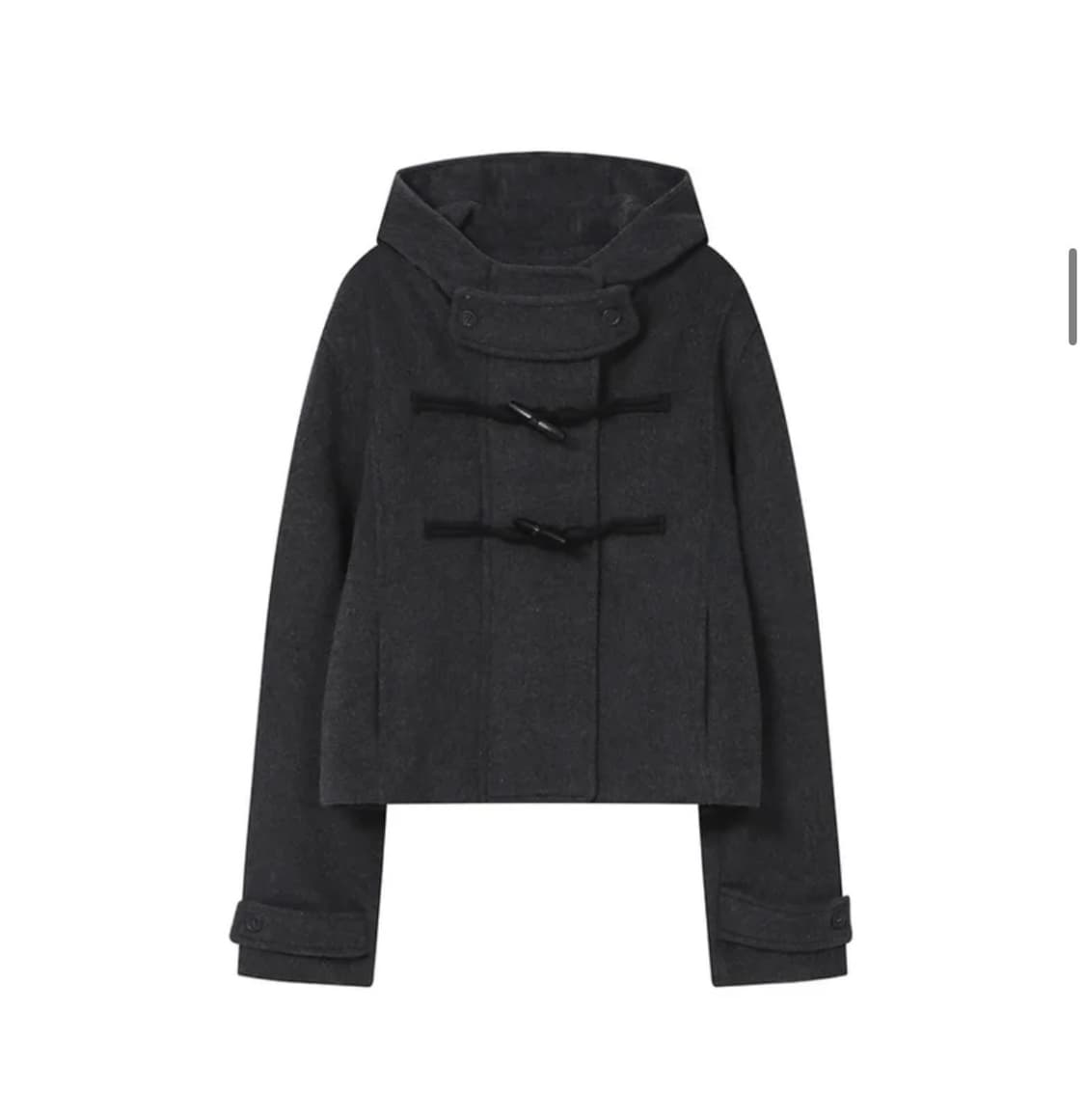 미세키서울 더플 후디 숏코트 차콜 상품이미지2