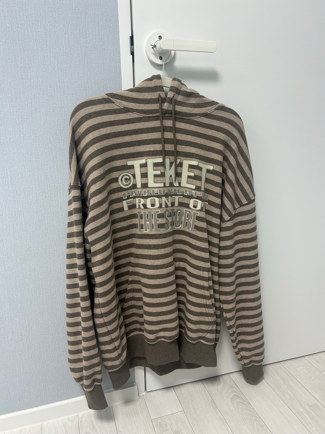 테켓 스트라이프 후드티 M 상품이미지2